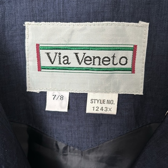 Vintage Via Veneto Trench/Rain Coat, Size 7/8 - Picture 5 of 11